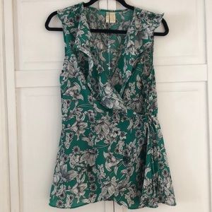 Beautiful green wrap blouse